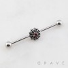 SPIDER WEB (HALLOWEEN) 316L SURGICAL STEEL INDUSTRIAL BARBELL